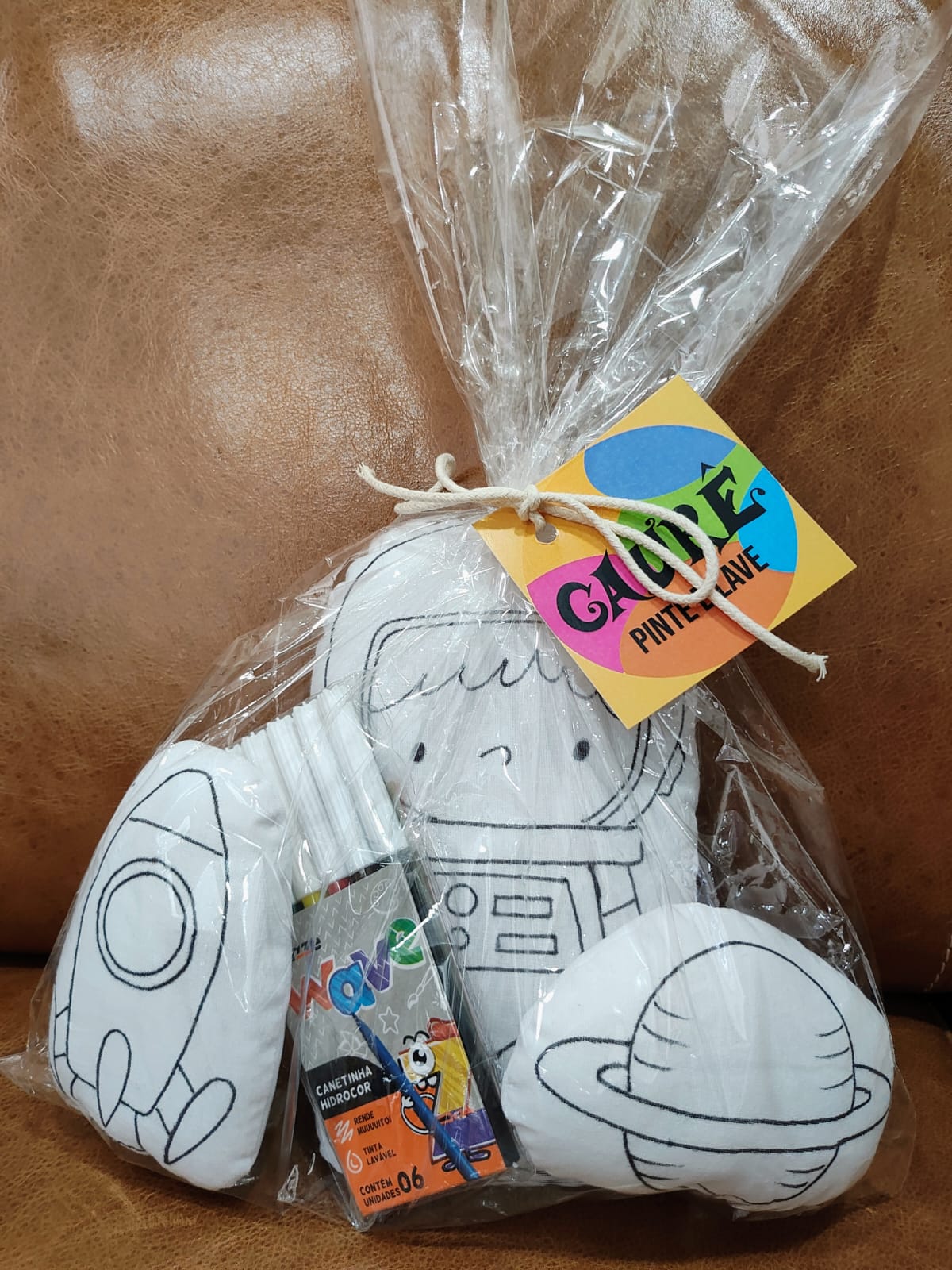 Almofadinhas para Colorir – Coleção Infantil Gaurê  | Com Hidrocor Lavável