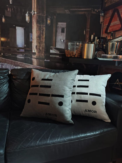 Almofada Morse 50x50 — Coleção Morse | Toque que comunica