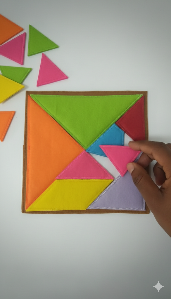 Tangram de Feltro Gaurê: Quebra-Cabeça Sensorial para Criar e Aprender