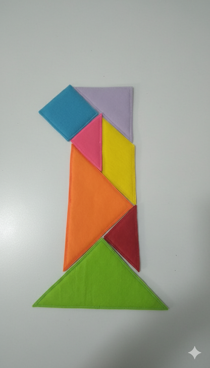 Tangram de Feltro Gaurê: Quebra-Cabeça Sensorial para Criar e Aprender